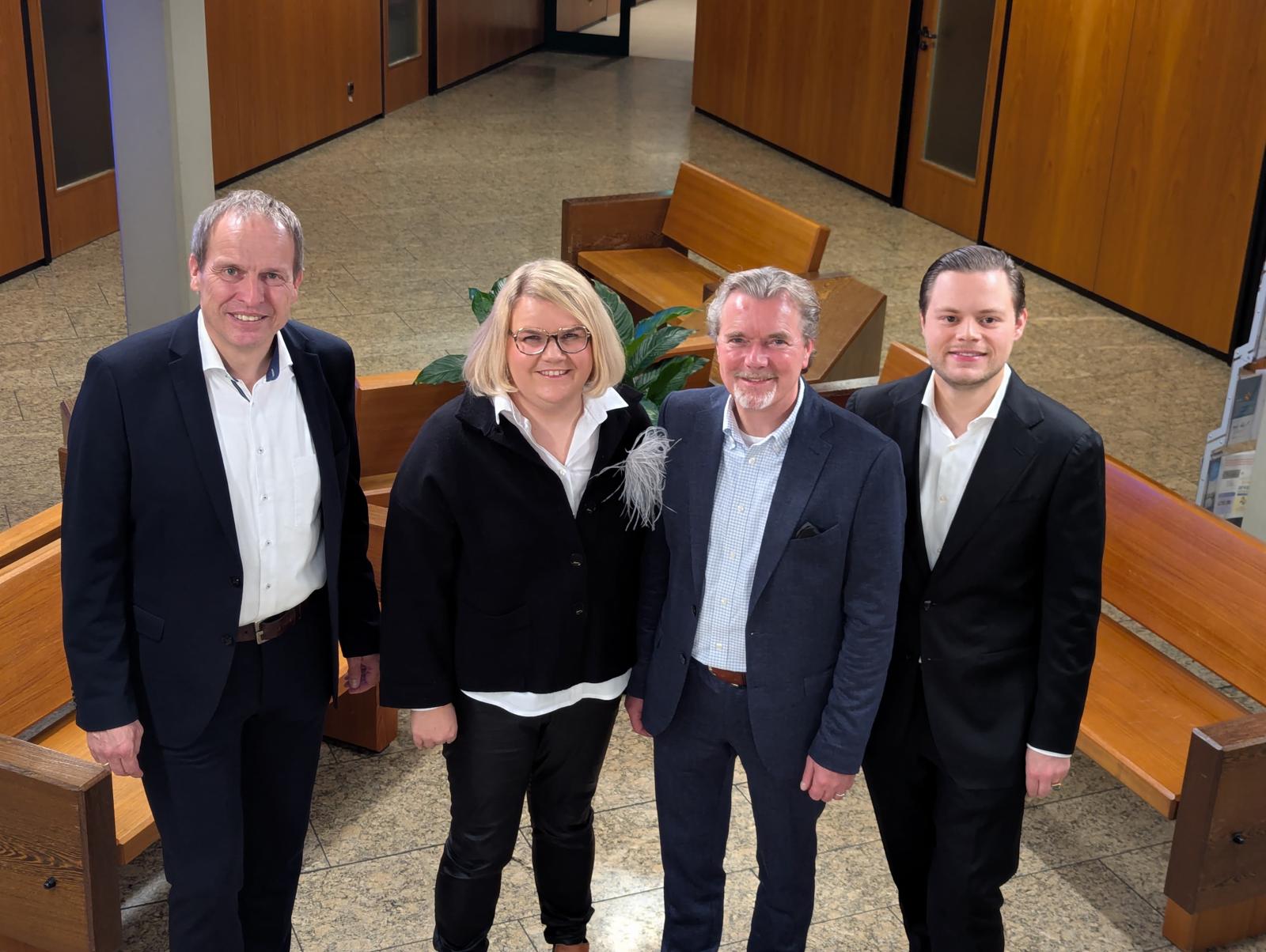 v.l. Lars Pankoke, Katrin Krusenotto, Detlev Moosdorf, Tom Cosack